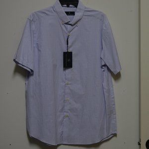 Men's Large Hart Schaffner Marx Short-Sleeve Button-Down Shirt, NWOT.